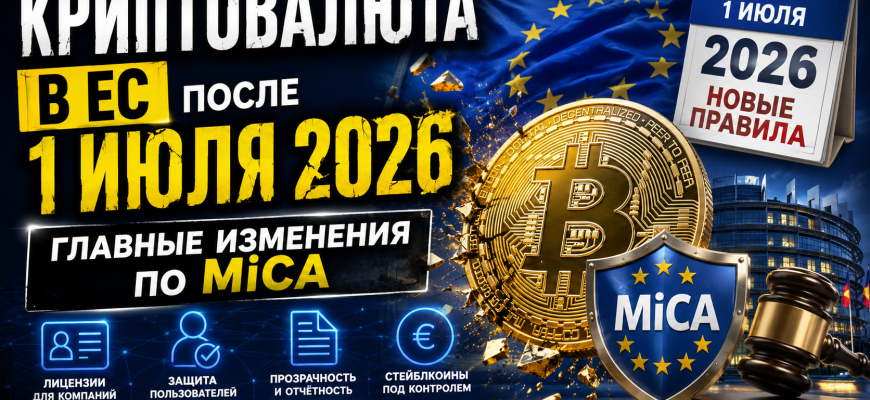 MiCA регулирование криптовалюты ЕС с 1 июля 2026